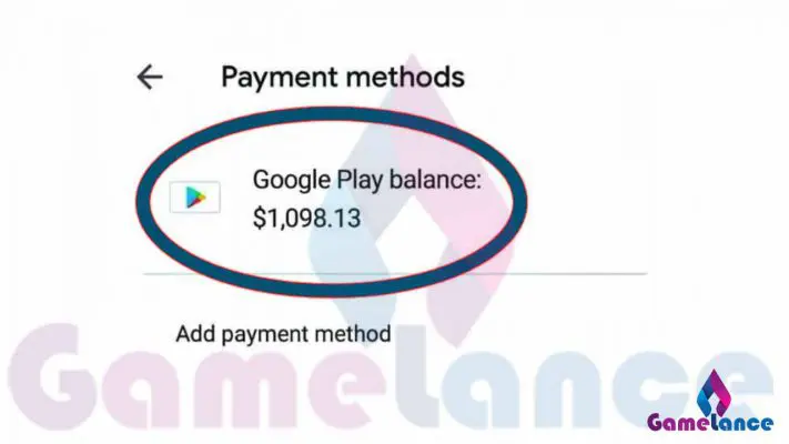 صفحه مشاهده مقدار دلار شارژ شده در گوگل پلی Google play با استفاده از گیفت کارت گوگل پلی